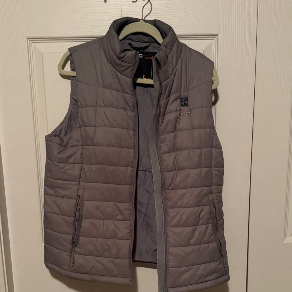 Women's Gray Quilted Vest